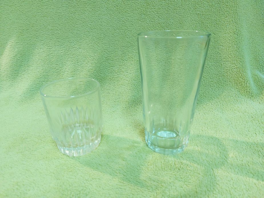 Eladó retró 2dl vizespohár, 3dl jaffáspohár