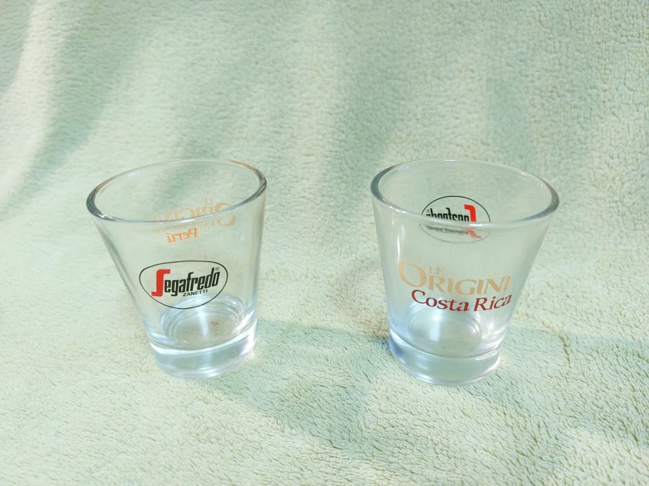 Eladó 2 darab új Segafredo üveg presszó kávéspohár