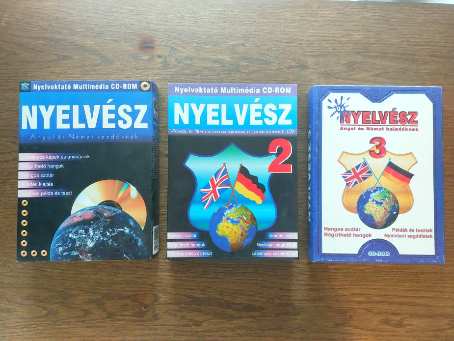 Eladó Nyelvész 1-2-3 angol és német kezdő – középhaladó – haladó nyelvoktató program CD-ROM