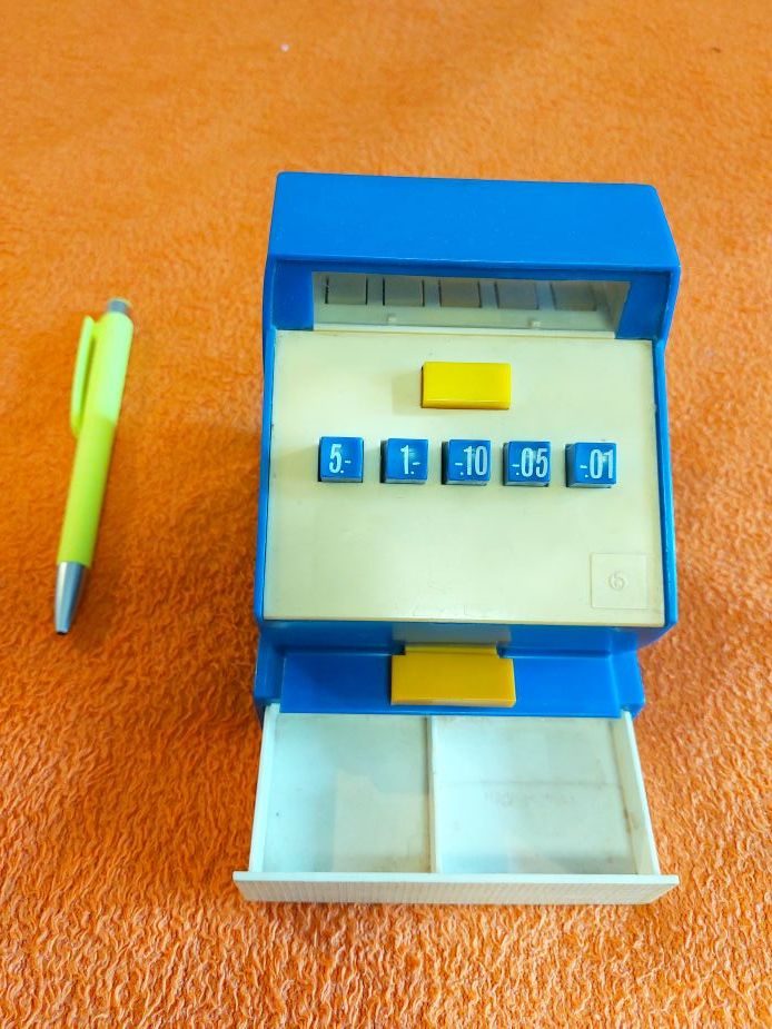 Retro Geobra Játék Pénztárgép – Vintage Gyűjtői Darab (1970-es évek)