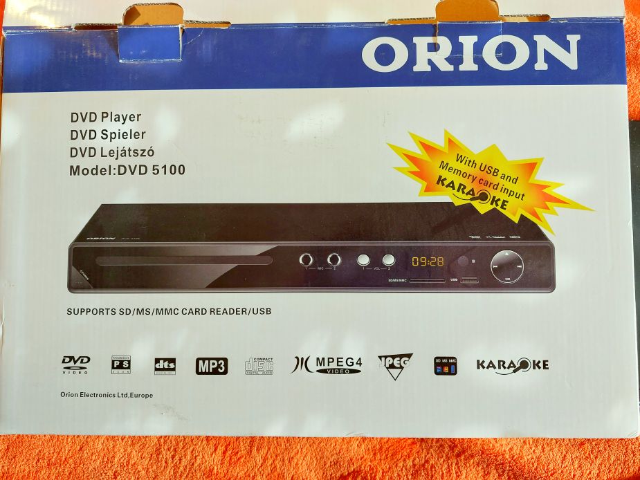 Eladó új Orion DVD 5100 Karaoke DVD Lejátszó – USB és Memóriakártya Olvasóval