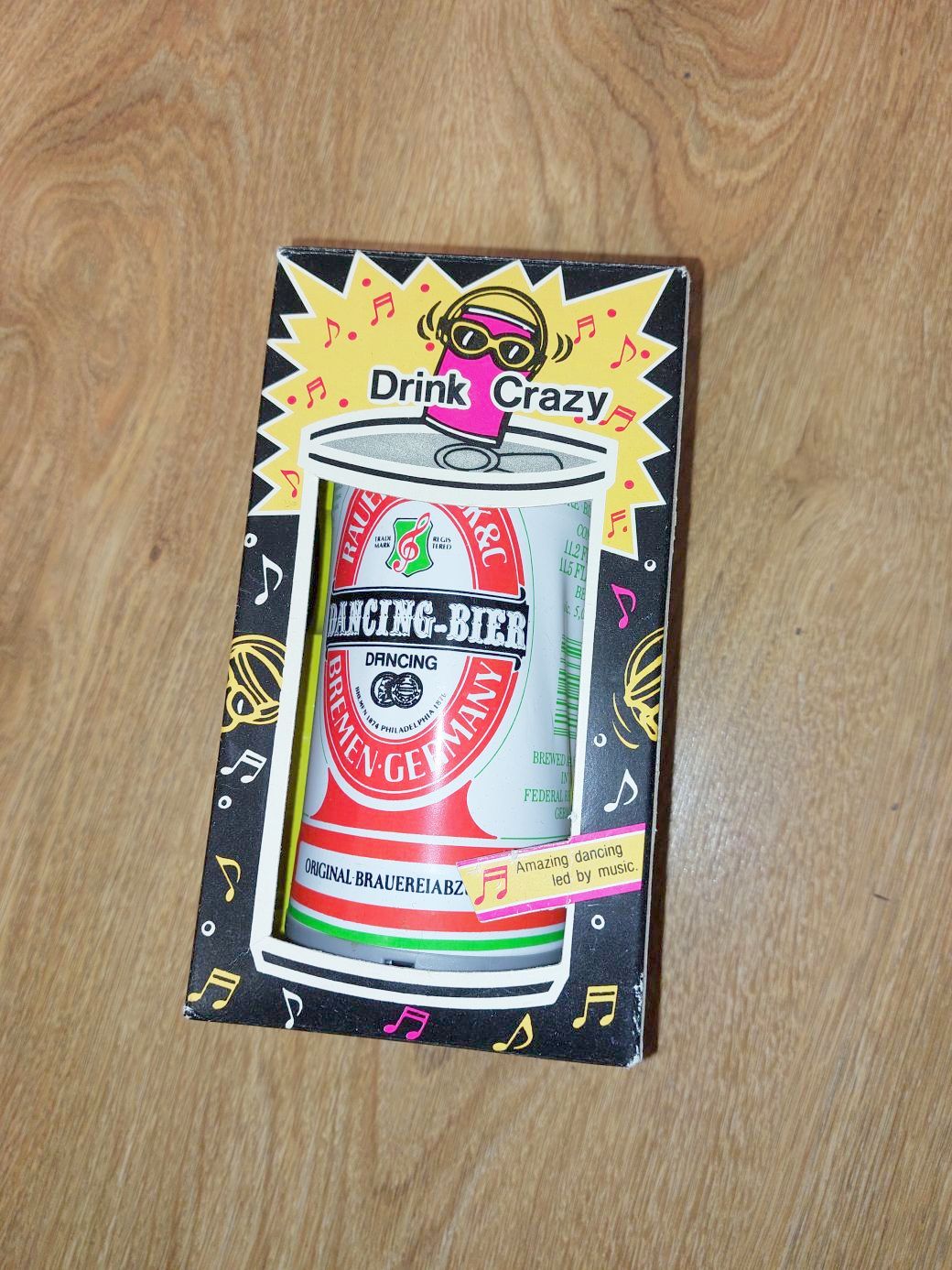 Retró Táncoló Sörösdoboz – Drink Crazy „Dancing-Bier” (90-es évek)